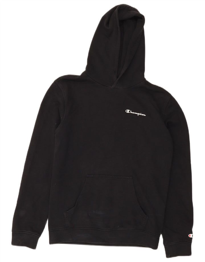 Jumper masculino com capuz Champion pequeno algodão preto