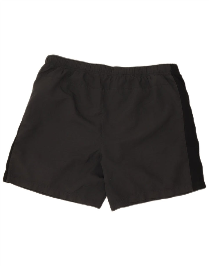 Shorts esportivos masculinos Nike Dri Fit cinza médio colorblock poliéster