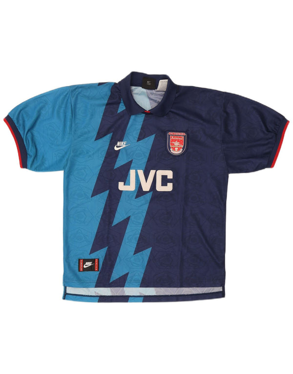 Nike Mens Arsenal FC 1995-1996 Camisa Alternativa XL Azul Colourblock Sports
