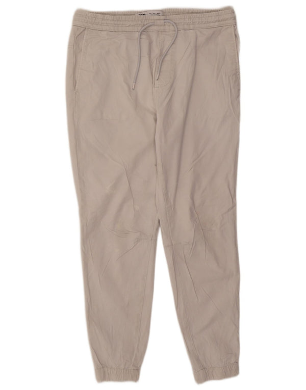 Calça Zara Mens Joggers Chino Grande W32 L28 Bege