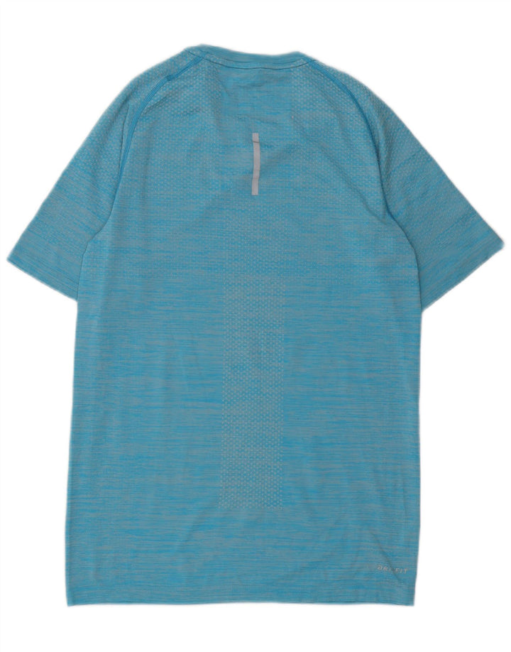 Camiseta Nike Masculina Dri Fit Top Pequena Risca Azul Nylon