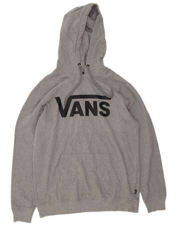 Vans Mens Graphic Hoodie Jumper Grande Algodão Cinza