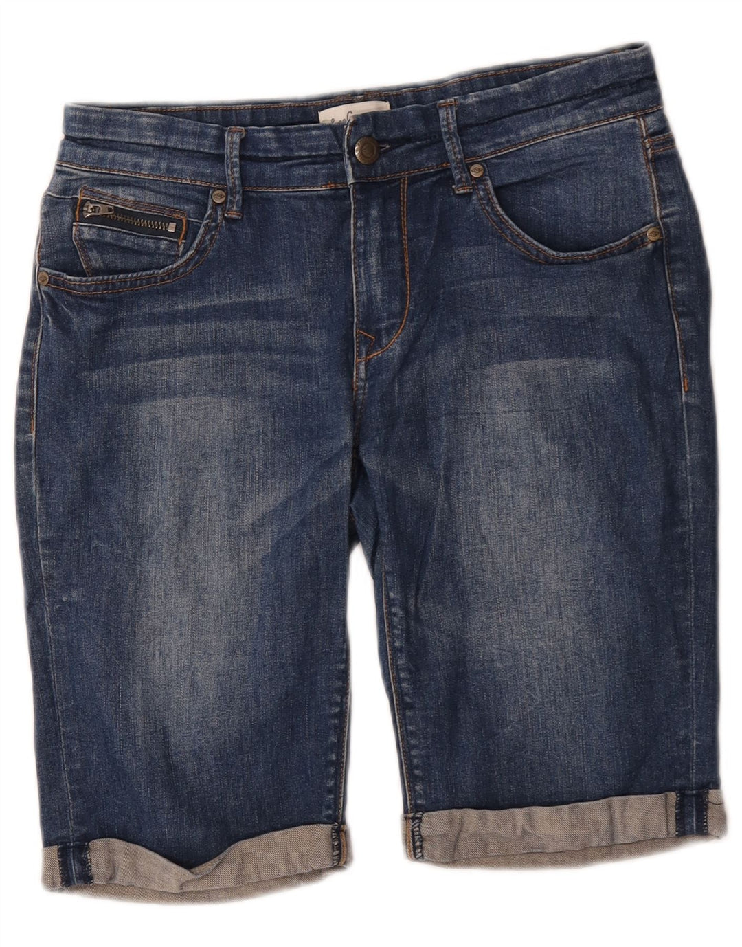 Shorts jeans feminino Lee Cooper EUA 10 grande W30 algodão azul