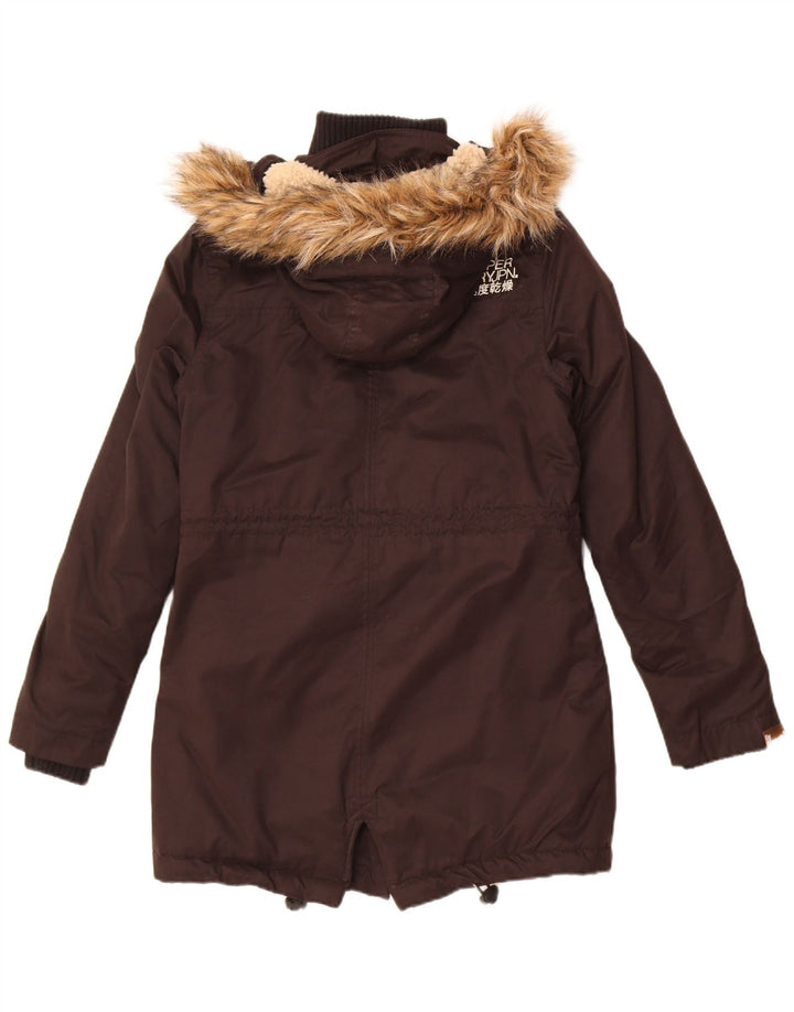 Jaqueta Superdry Feminina The windparka Hooded Parka UK 14 Médio Preto