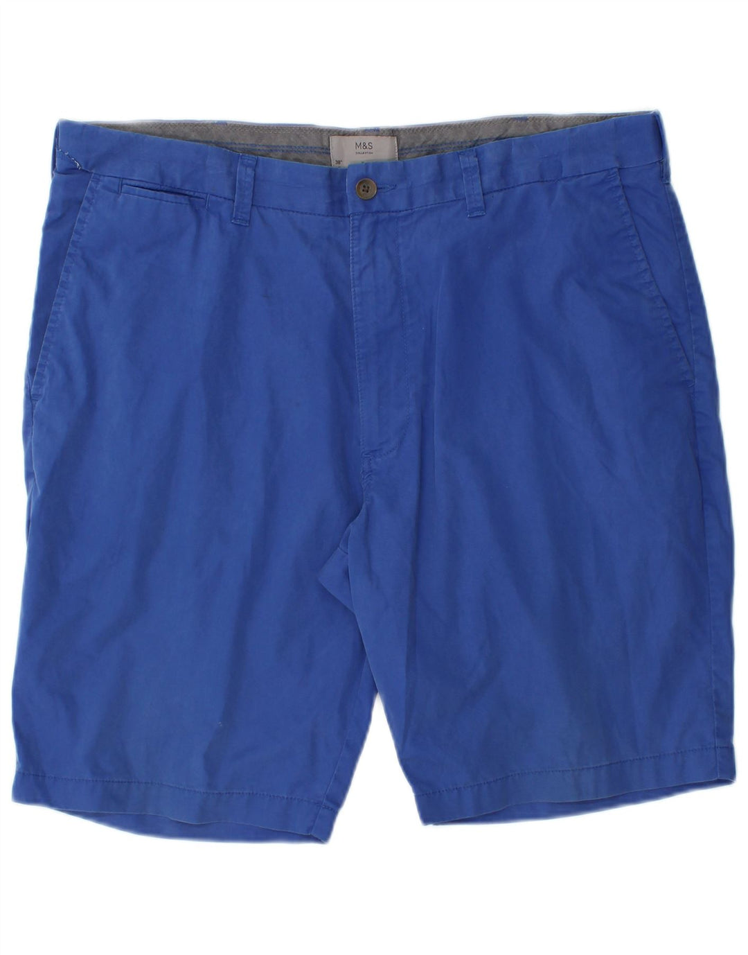 Shorts chino masculino Marks & Spencer W38 XL algodão azul