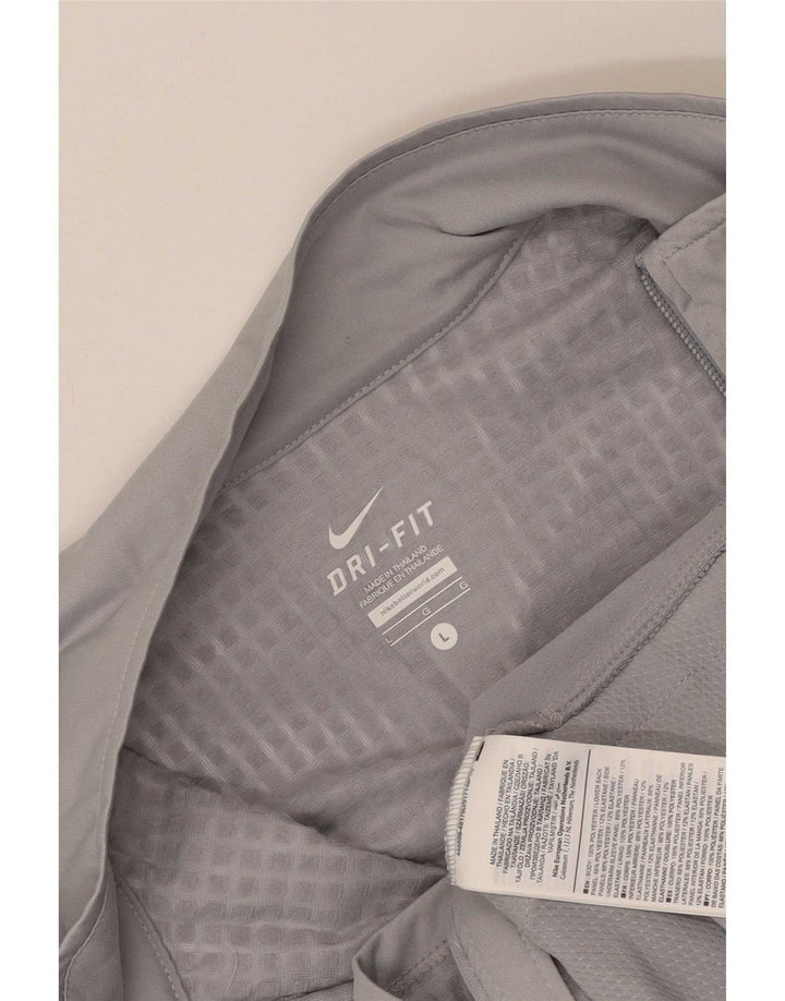 Nike Mens Dri Fit Tracksuit Top Jaqueta Grande Poliéster Cinza