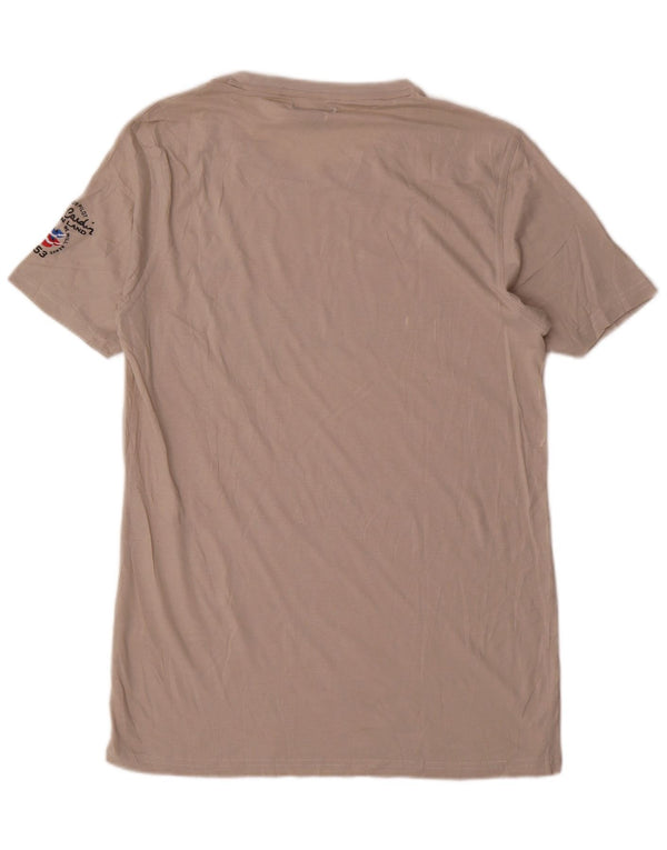 Camiseta gráfica masculina Pierre Cardin Top XL algodão bege