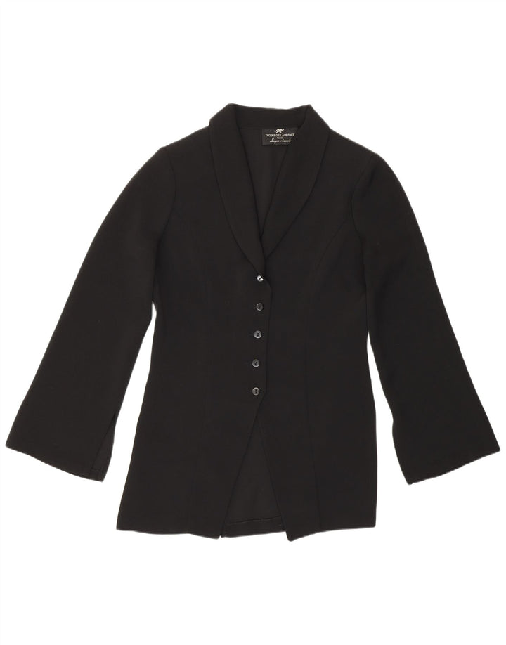 Blusa feminina Ivoire de Laurence Reino Unido 8 pequena preta poliéster