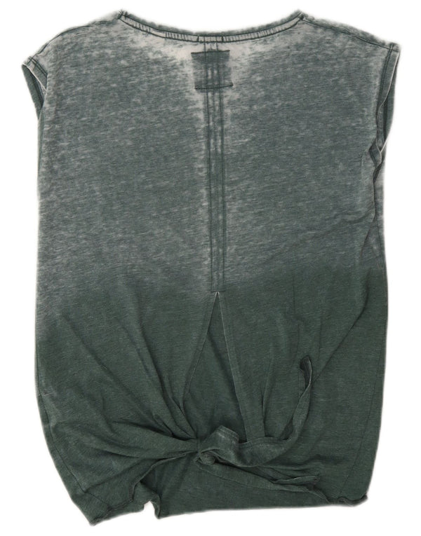 Superdry Womens Oversized Graphic Vest Top UK 8 Pequeno Algodão Verde