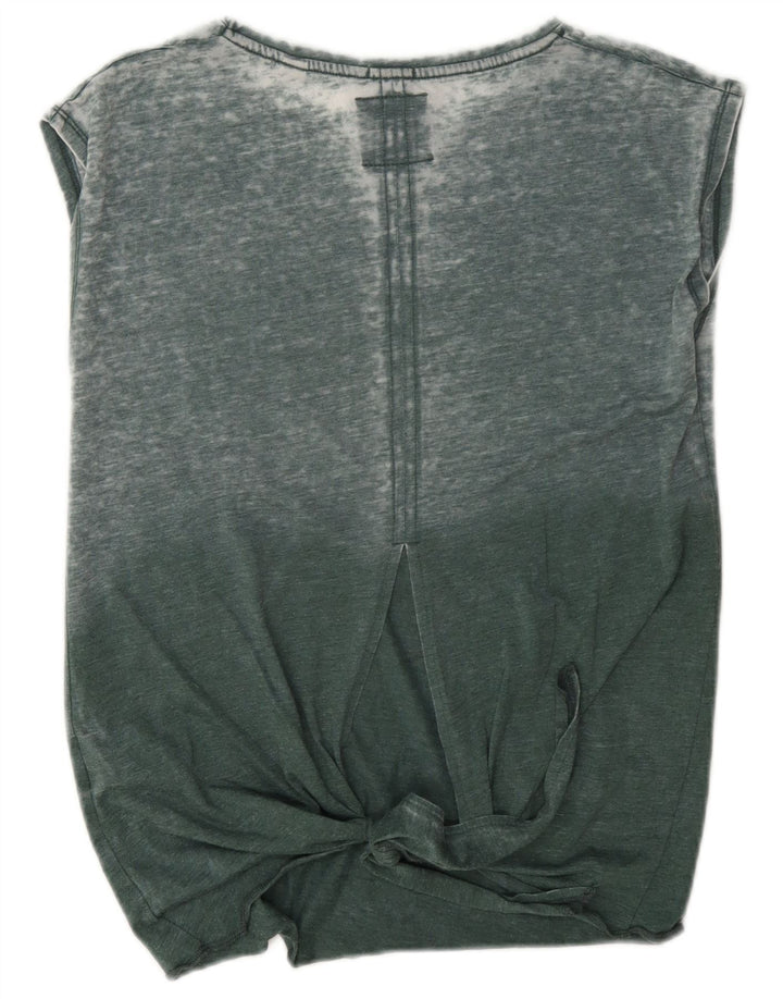 Superdry Womens Oversized Graphic Vest Top UK 8 Pequeno Algodão Verde