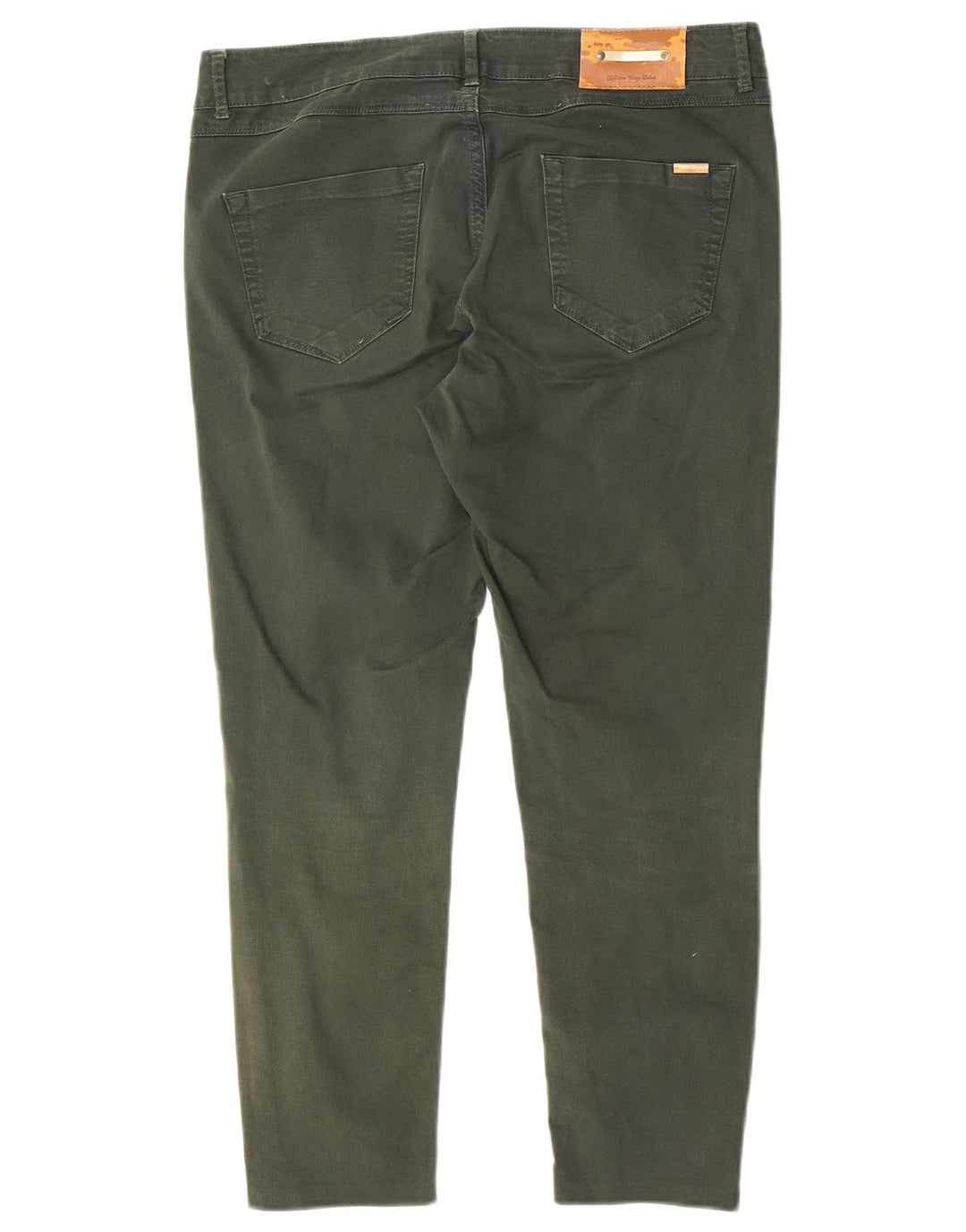 Zara Womens Crop Slim Jeans EU 40 Médio W30 L24 Verde