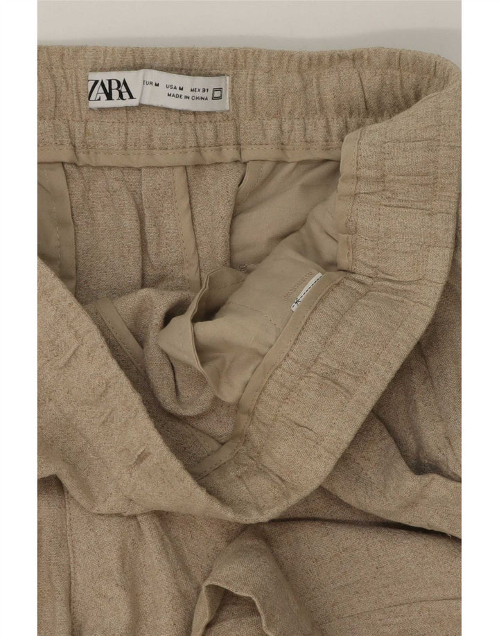 Zara Mens Casual Shorts Médio W31 Bege