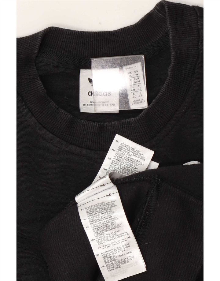 Adidas feminino oversized moletom jumper reino unido 14 grande algodão preto
