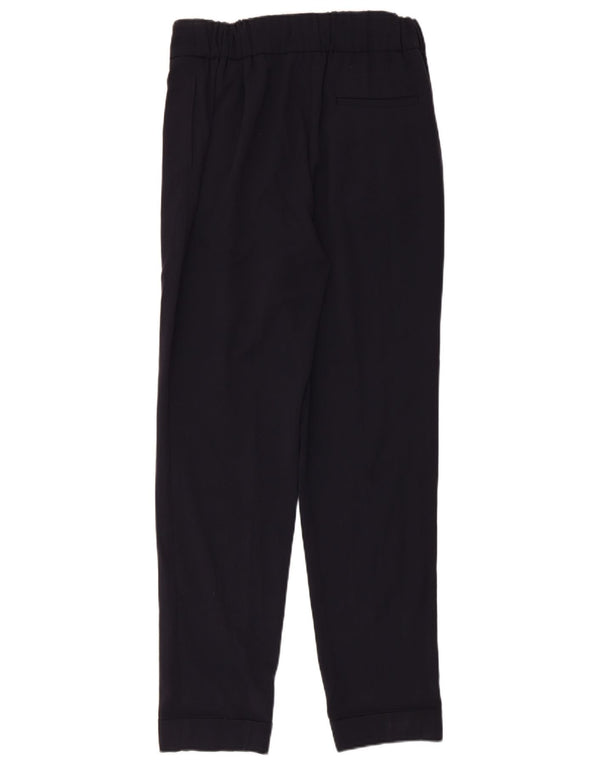 Calça casual feminina Marks & Spencer UK 10 pequena W30 L30 azul marinho