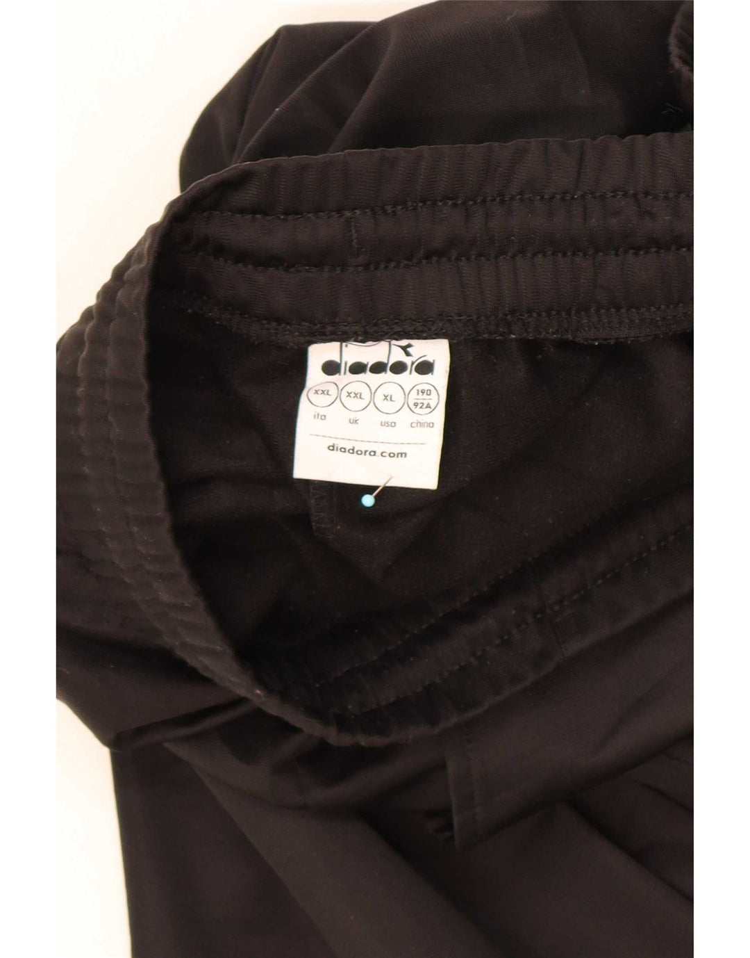 Calças de treino masculinas Diadora 2XL poliéster preto