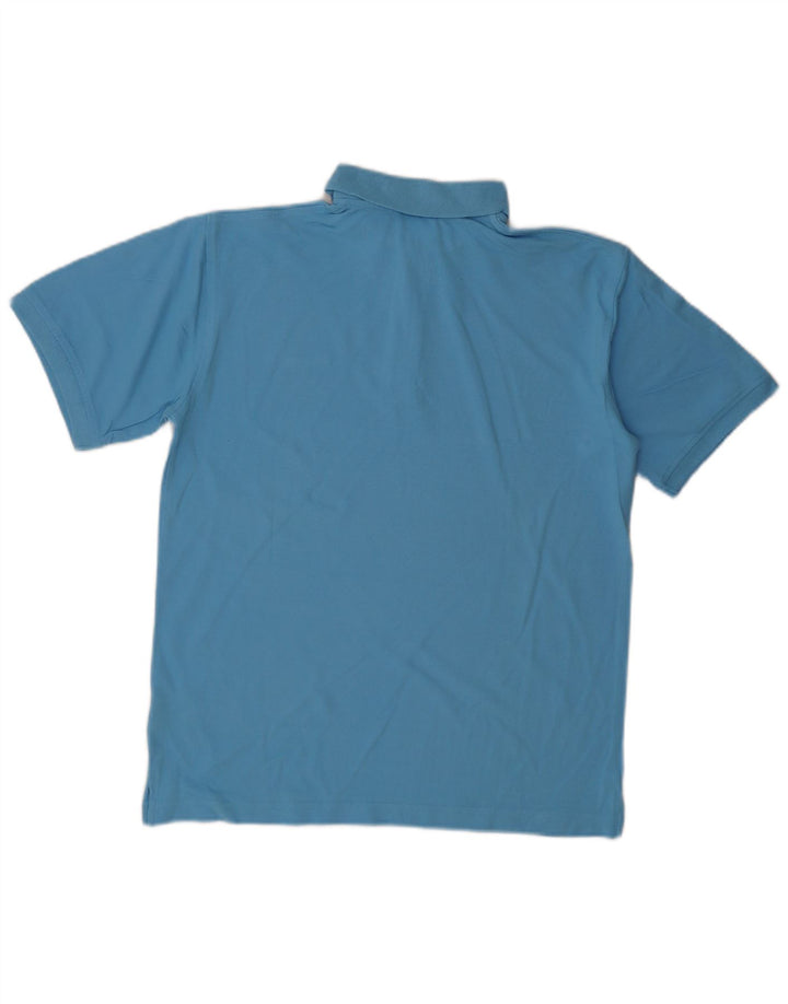 Camisa polo masculina Diadora algodão azul médio