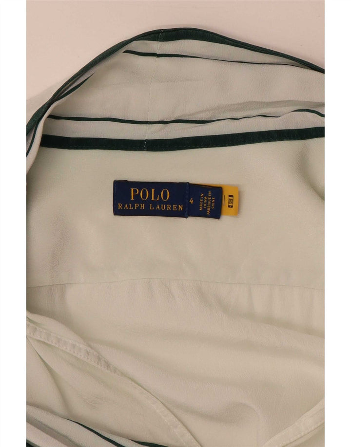 Camisa polo Ralph Lauren feminina Longline oversized EUA 4 pequena branca
