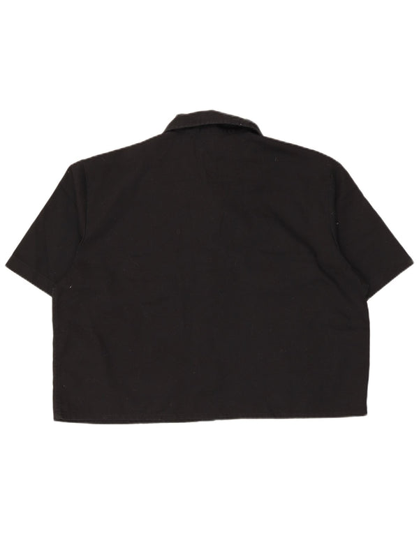 Camisa feminina de manga curta Dickies UK 16 grande poliéster preto
