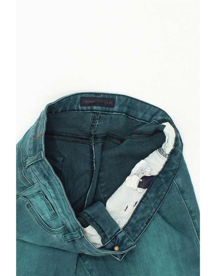 TRUSSARDI Womens Tapered Cropped Jeans W28 L25 Blue Cotton Vintage Trussardi and Second-Hand Trussardi from Messina Hembry 