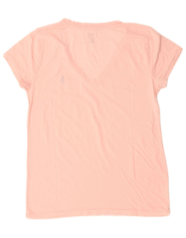 Polo Ralph Lauren Camiseta Feminina Top UK 10 Pequeno Algodão Rosa