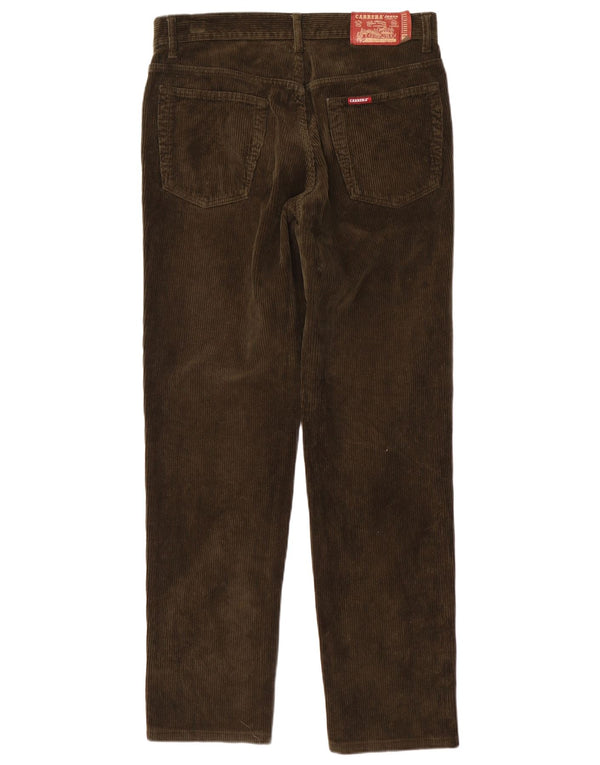 Calça masculina de veludo cotelê Carrera W33 L31 algodão cáqui
