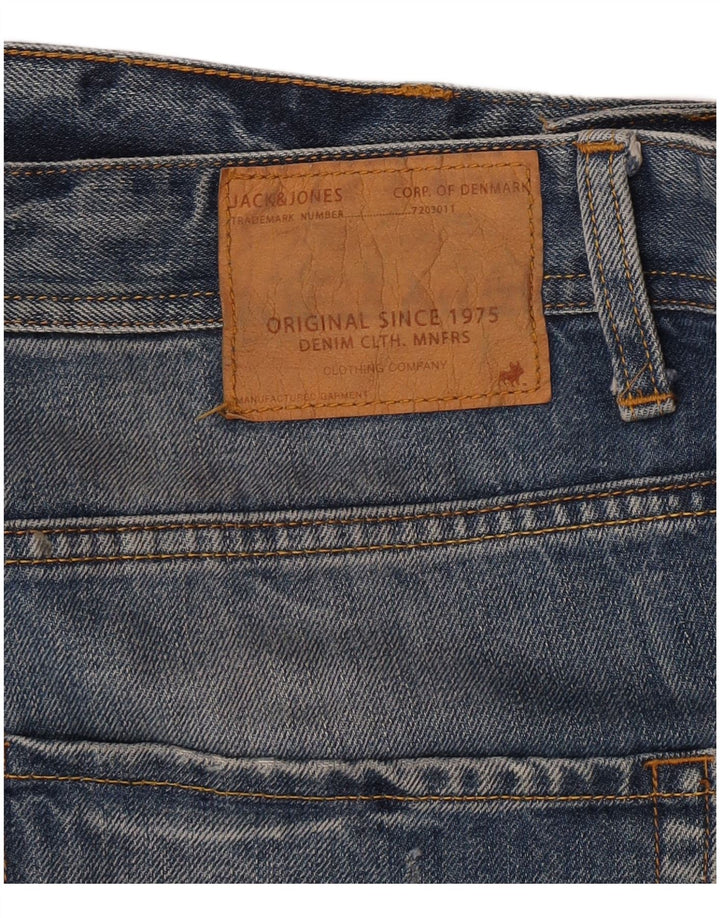 Shorts jeans masculino Jack & Jones desgastado de ajuste regular W38 XL azul