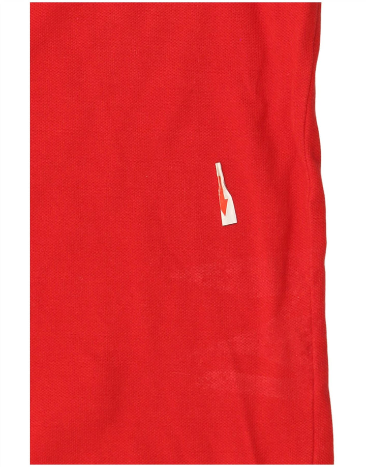 Camisa polo masculina Fila médio algodão colorblock vermelho