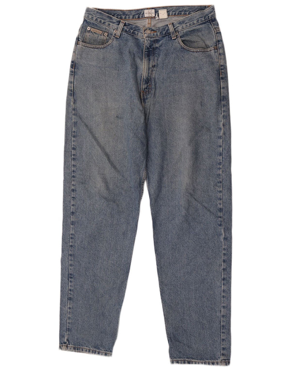 Calvin Klein Calça jeans masculina cônica W34 L32 algodão azul