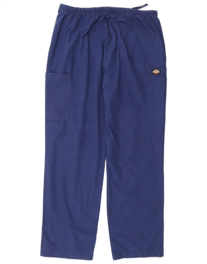 Calças Dickies Mens Regular Cargo Grande W34 L30 Azul Marinho Poliéster