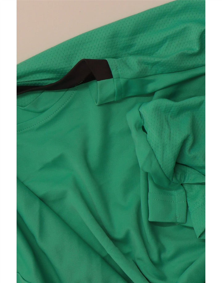 ADIDAS Mens Climacool T-Shirt Top Médio Verde Colourblock