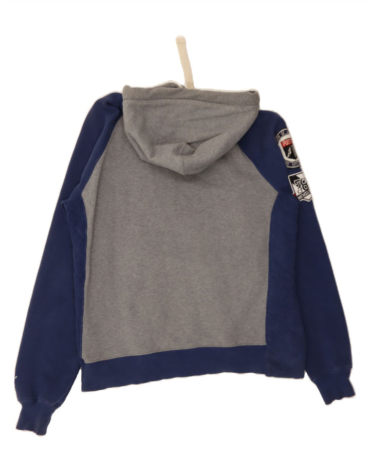 PUMA Mens Graphic Hoodie Jumper XL Grey Colourblock Cotton Vintage Puma and Second-Hand Puma from Messina Hembry 