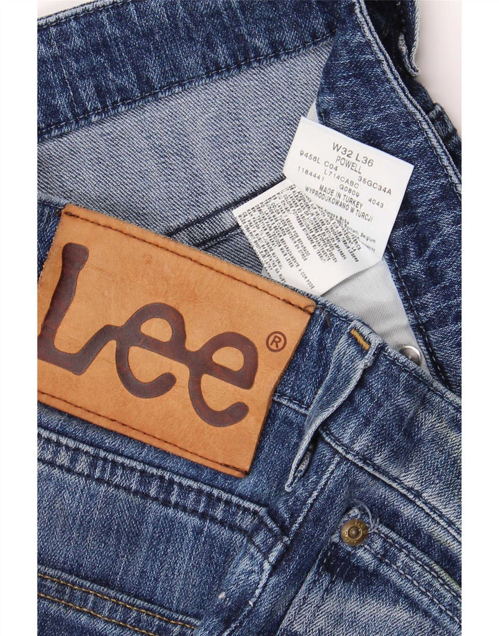 Lee Mens Powell Slim Jeans W32 L36 Azul Algodão
