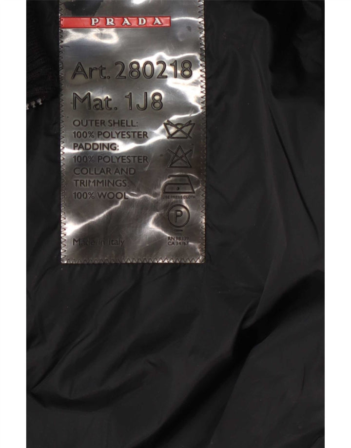 Casaco acolchoado feminino Prada IT 42 poliéster preto médio