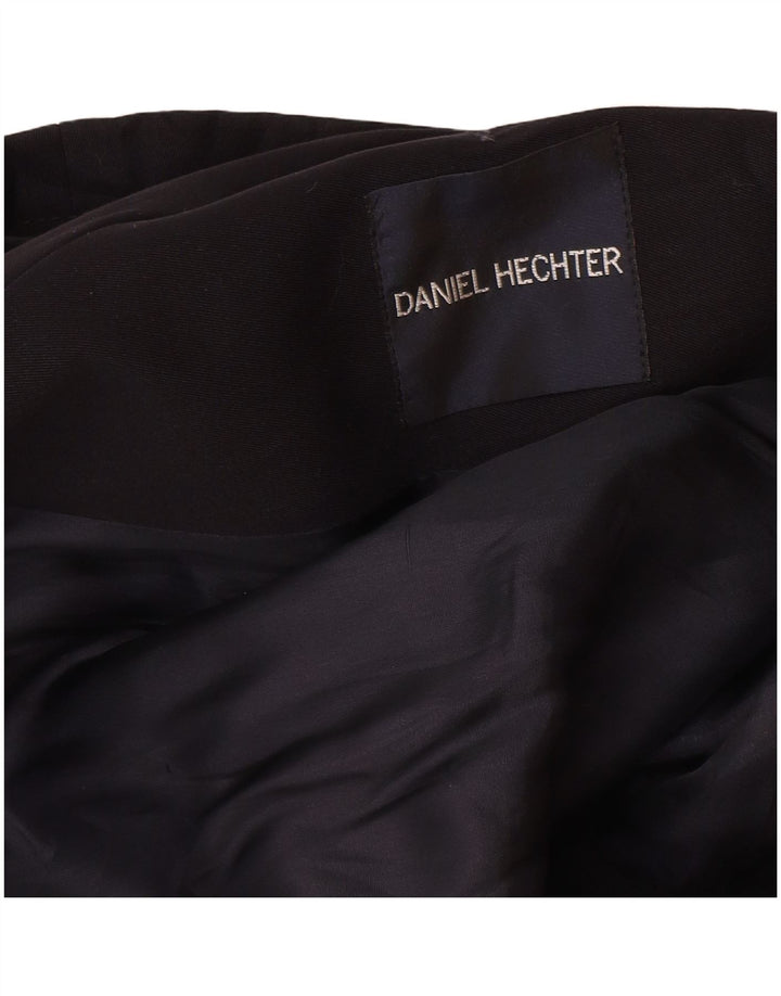 Jaqueta blazer feminina Daniel Hechter com peito duplo Reino Unido 12 azul marinho médio