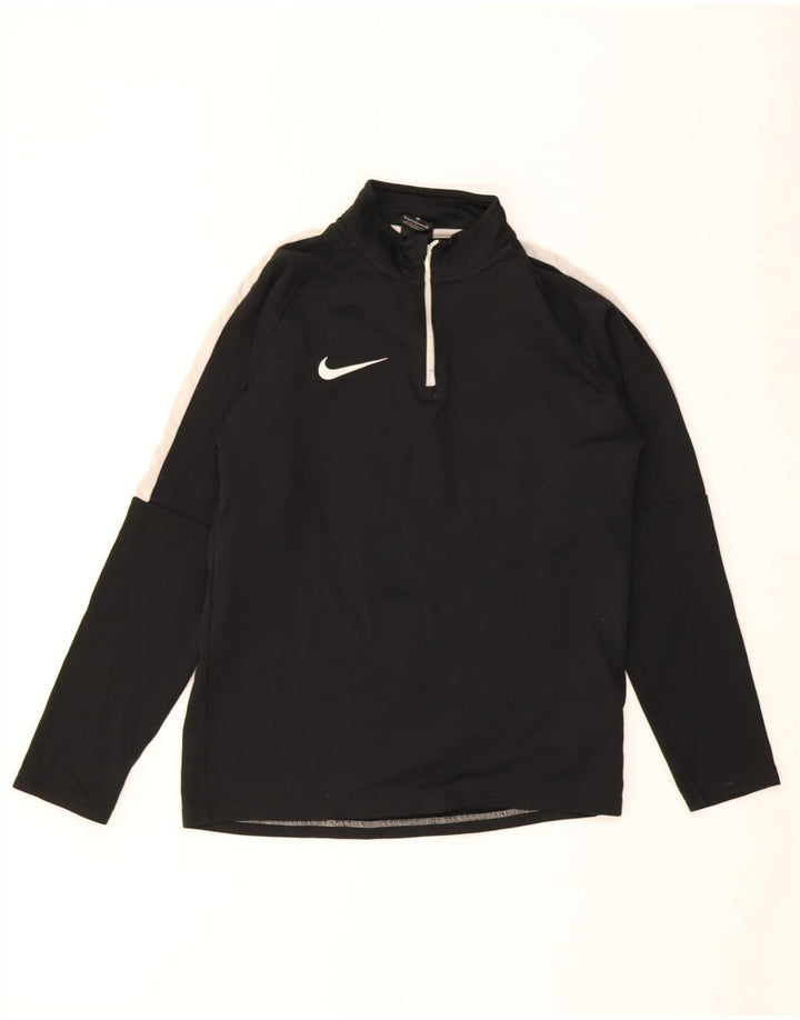Moletom Nike Masculino Dri Fit Zip Neck Jumper Pequeno Preto Colorblock