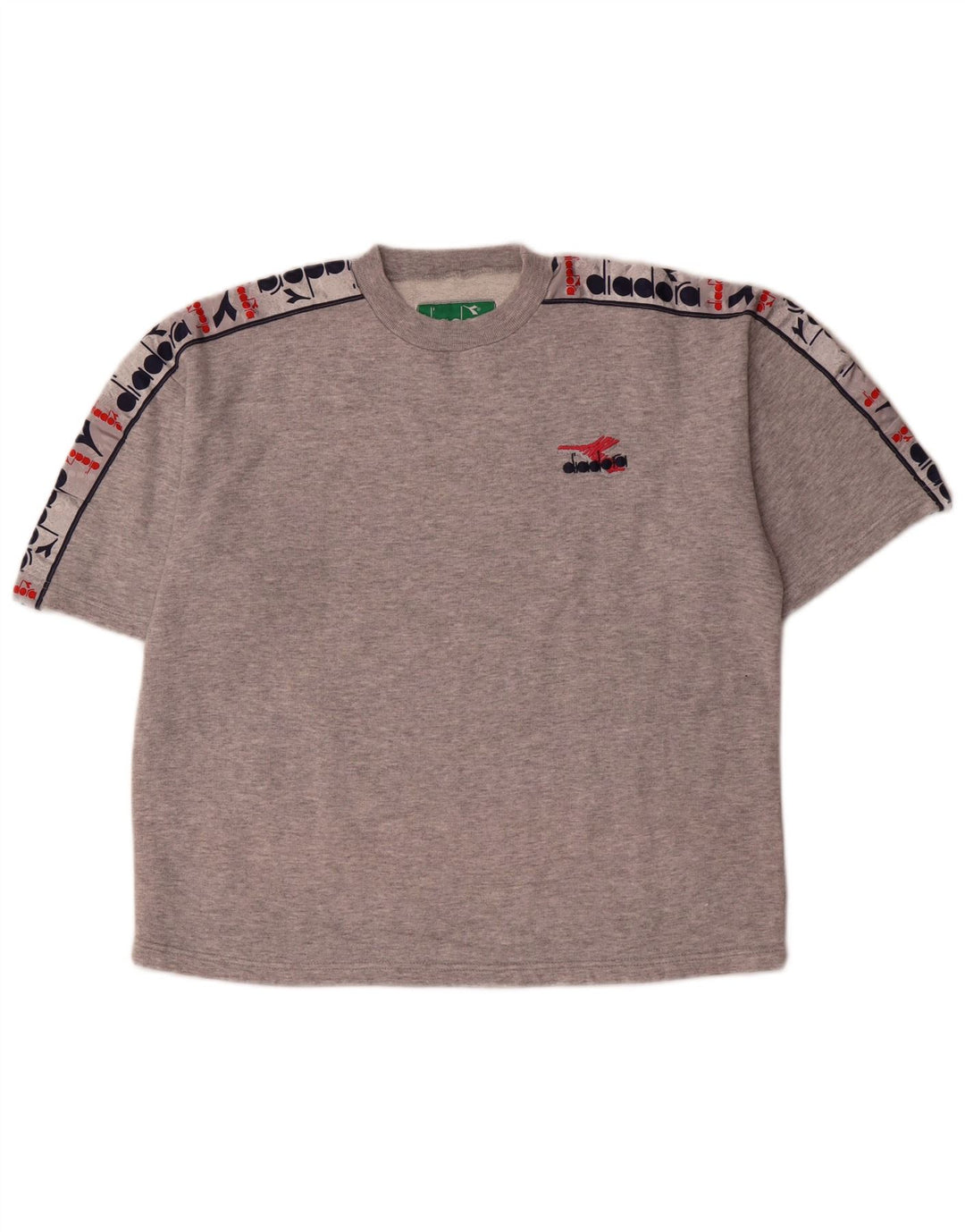 Camiseta gráfica masculina Diadora Top cinza médio