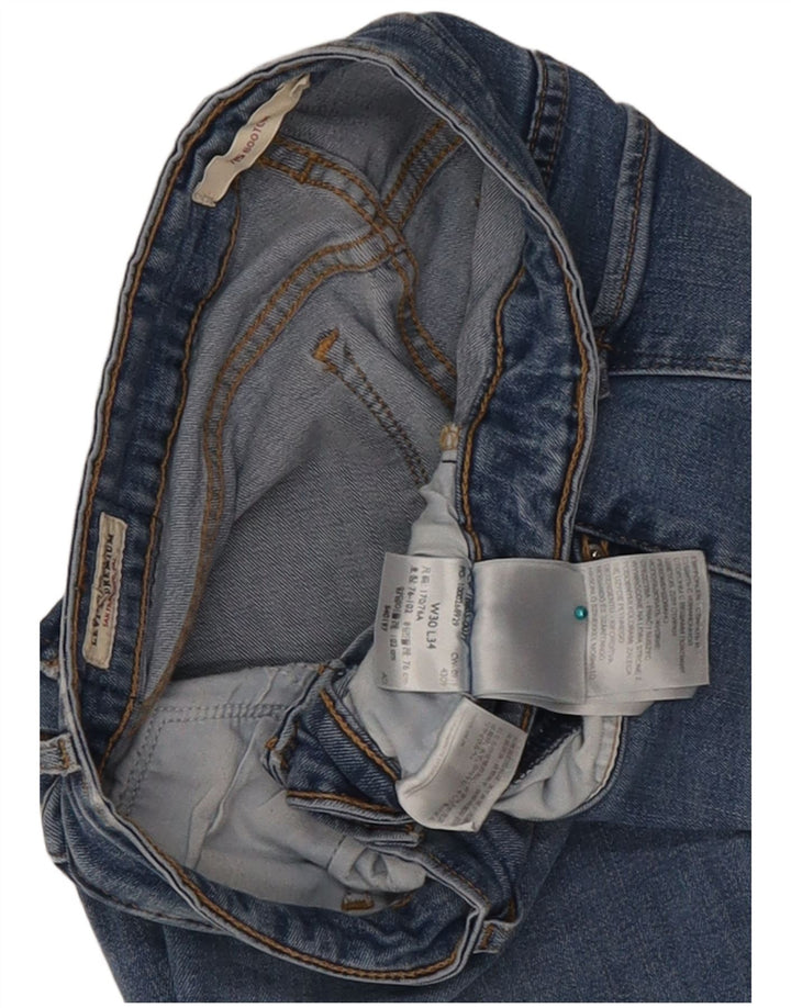 Calça jeans feminina Levi's 715 Bootcut W30 L27 azul algodão