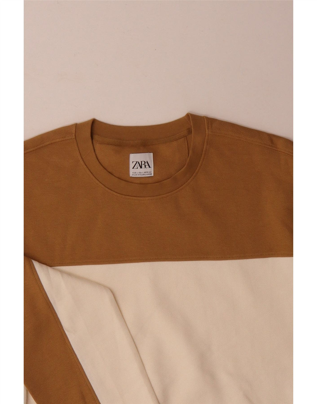 Zara Moletom Masculino Jumper Grande Multicolorido Colorblock Algodão