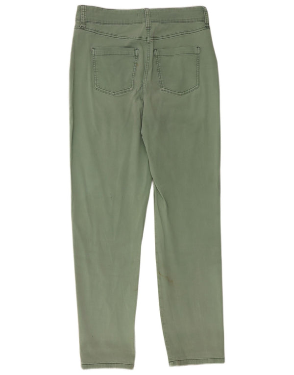 Calça Chino Feminina Boden Slim UK 10 Pequeno W30 L30 Algodão Verde