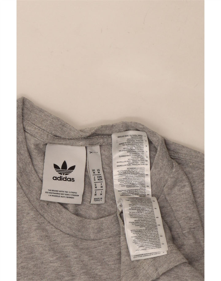 Camiseta masculina ADIDAS Top cinza médio algodão