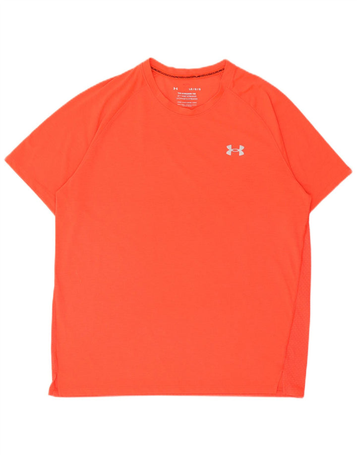 UNDER ARMOUR Mens Coupe Ajustee Camiseta Top Grande Laranja