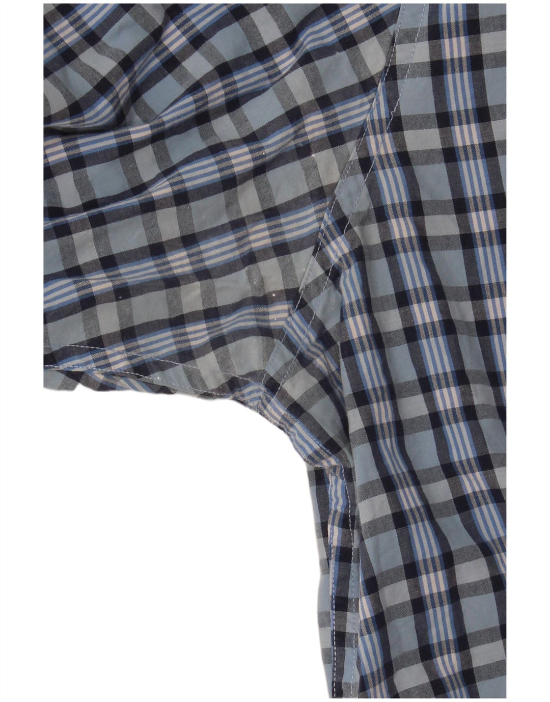 Camisa masculina de manga curta Nautica 2XL algodão xadrez azul