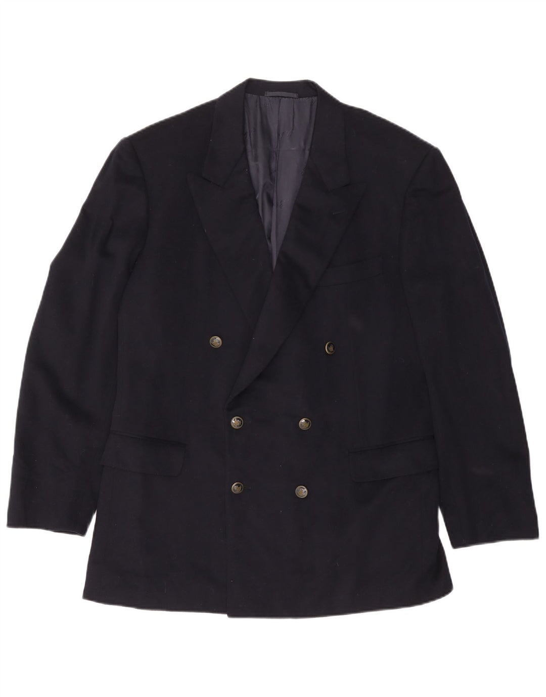 Jaqueta blazer masculina BELVEST com peito duplo IT 52 XL lã azul marinho