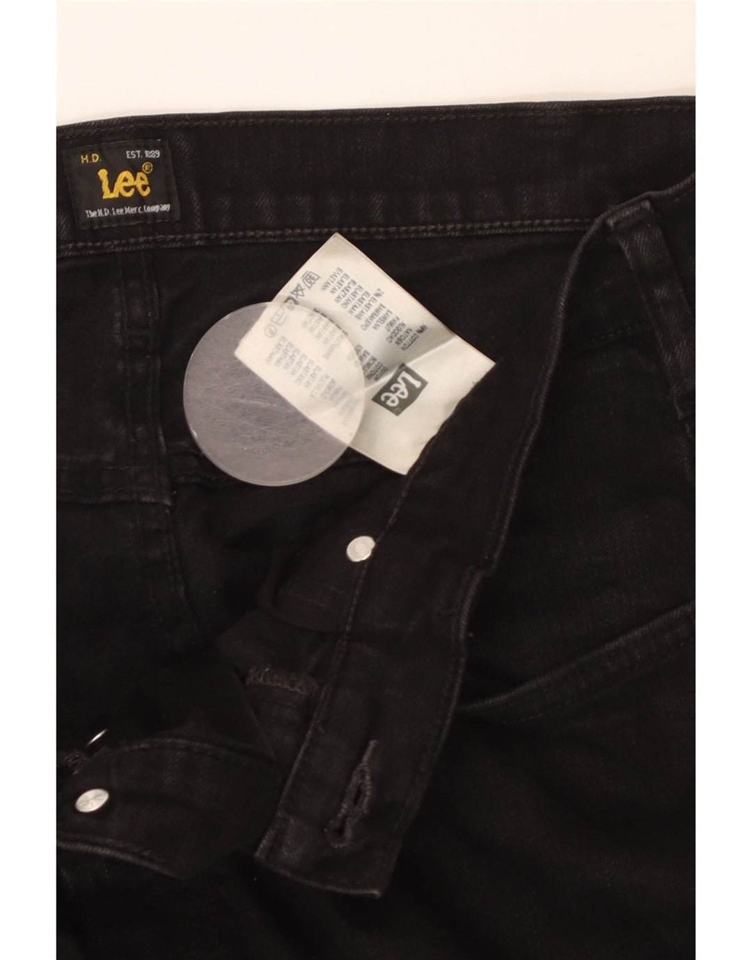 Jeans retos masculinos LEE W36 L32 algodão preto