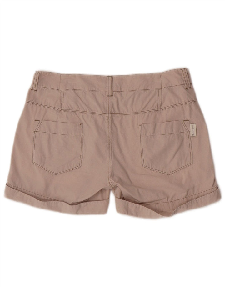 Shorts feminino casual Champion pequeno W28 bege Houndstooth