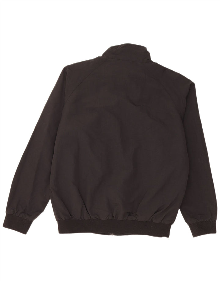Zara Mens Bomber Jacket UK 38 Médio Preto Poliamida