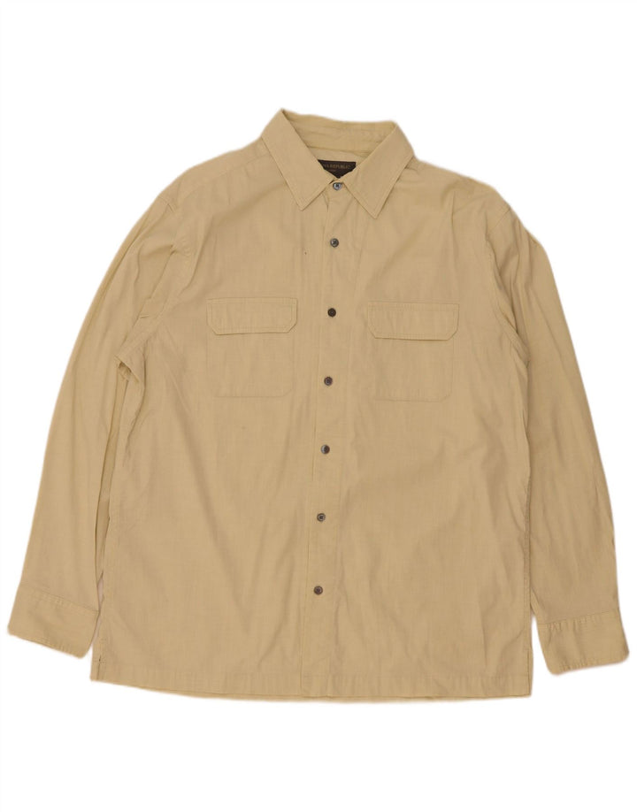 Camisa masculina Banana Republic XL algodão bege