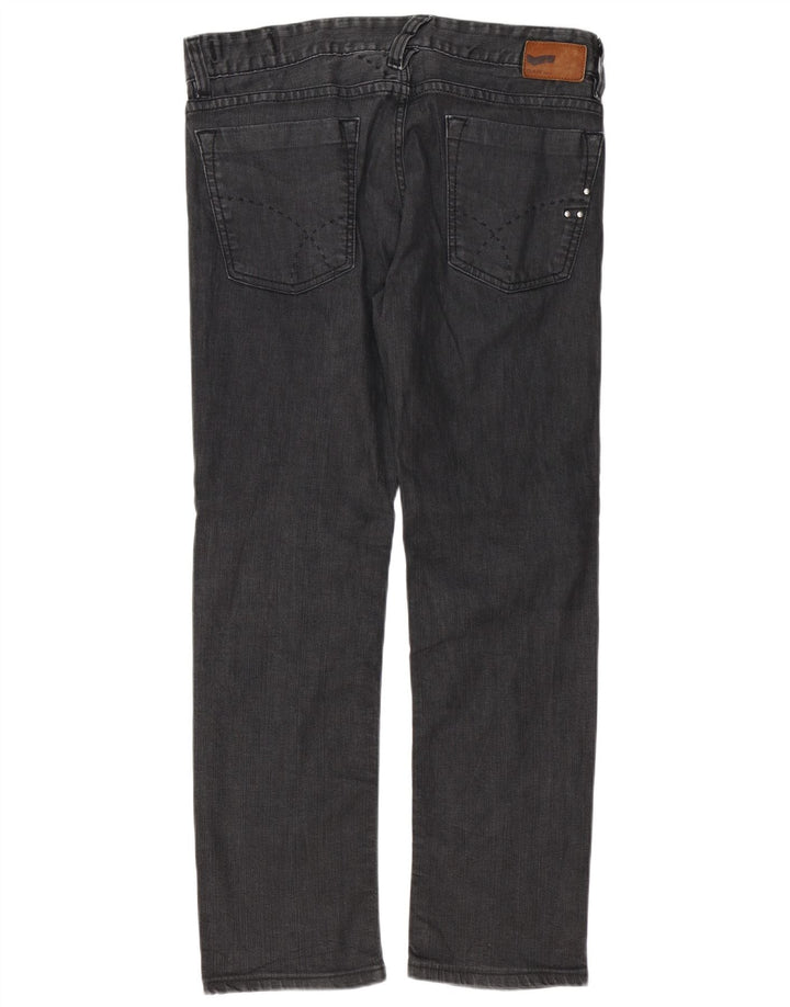 Gas Mens Morris Straight Jeans W36 L30 Cinza Algodão