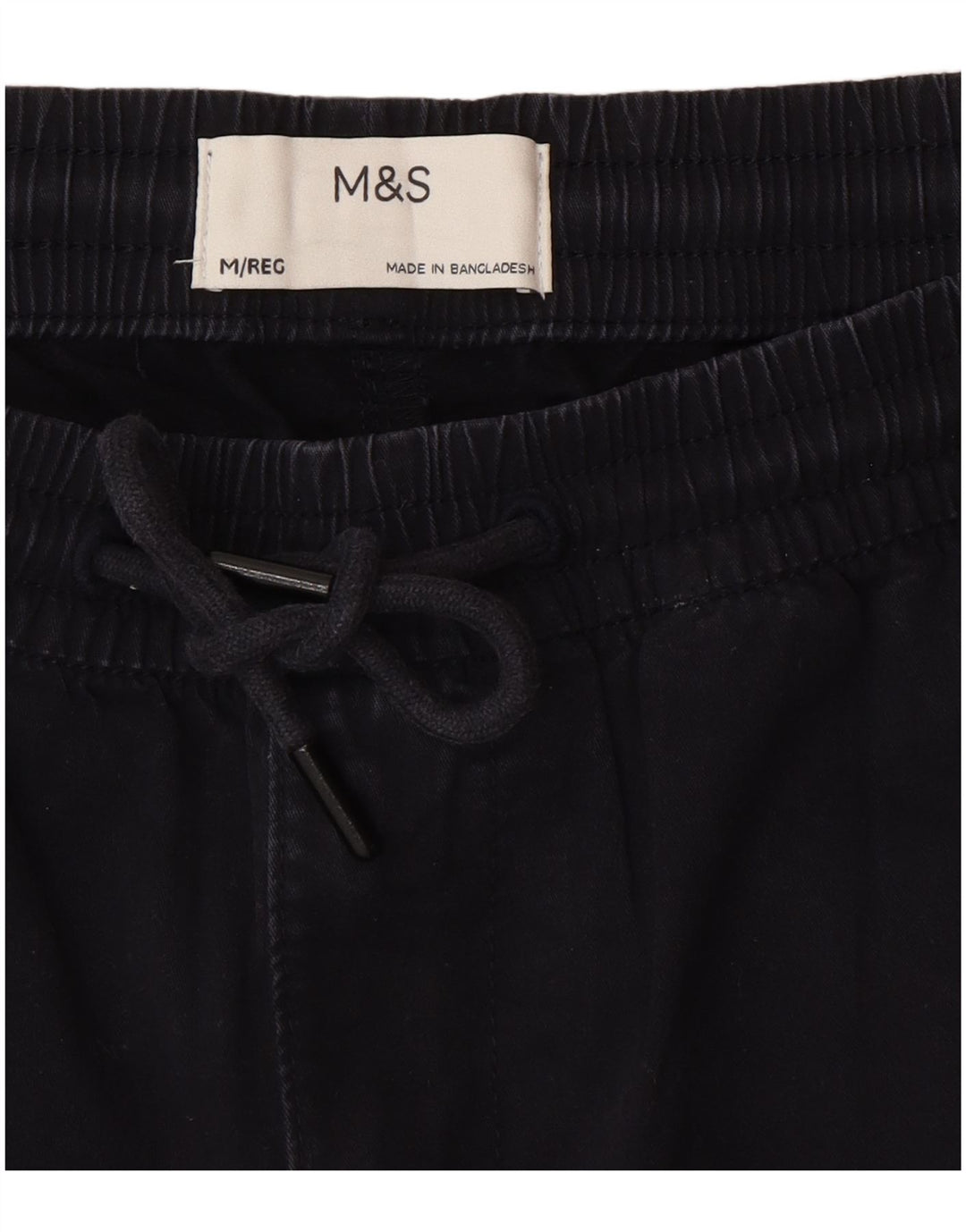 Calça chino reta masculina Marks & Spencer média W32 L29 azul marinho
