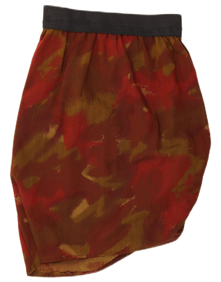 Saia bolha feminina vintage W28 camuflagem multicolorida média